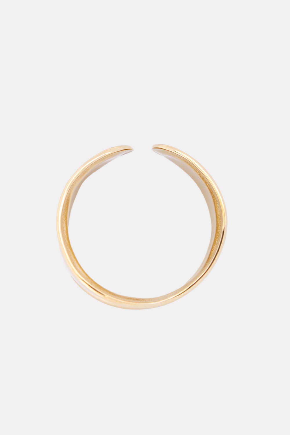 Κοσμήματα Luigi - ΣΗΜΑΝΤΙΚΟ: Σε περίπτωση διαφοράς τιμής από το κατάστημα ισχύει παντα και μόνο η τιμή του καταστήματος Δαχτυλίδι Πλατύ με Καμπύλη - Χρυσό