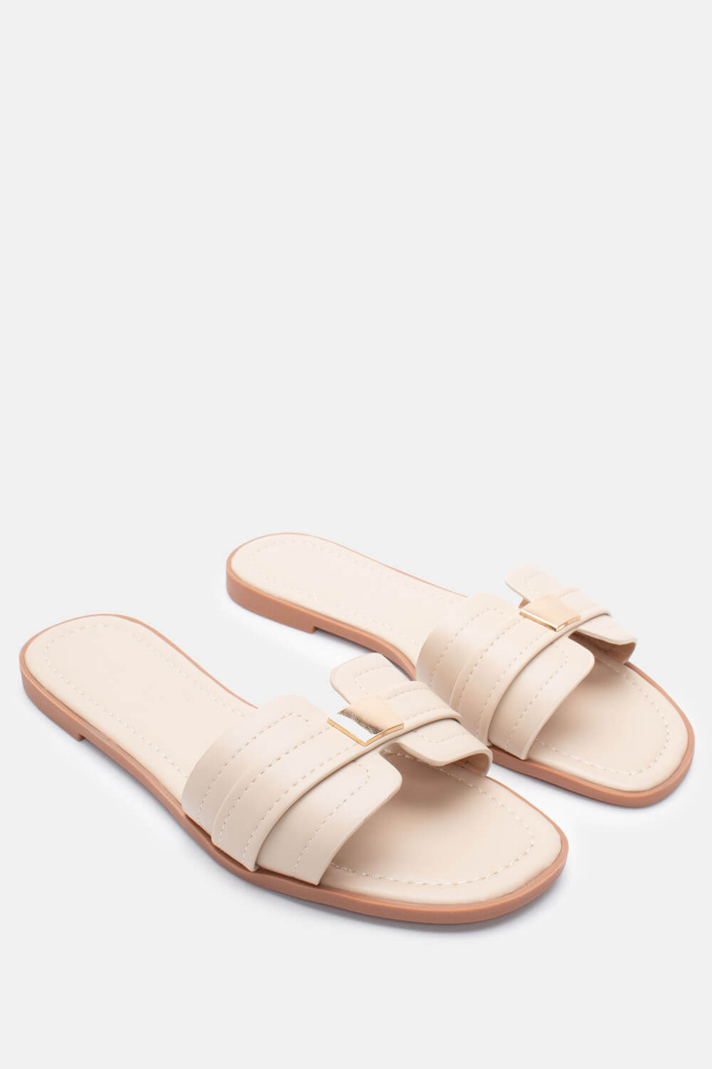 Flat Σανδάλια με Διακοσμητικό - Μπεζ