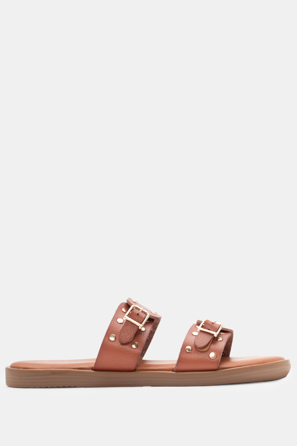 Flat Σανδάλια με Διπλά Ζωνάκια & Τρούκς - Κάμελ