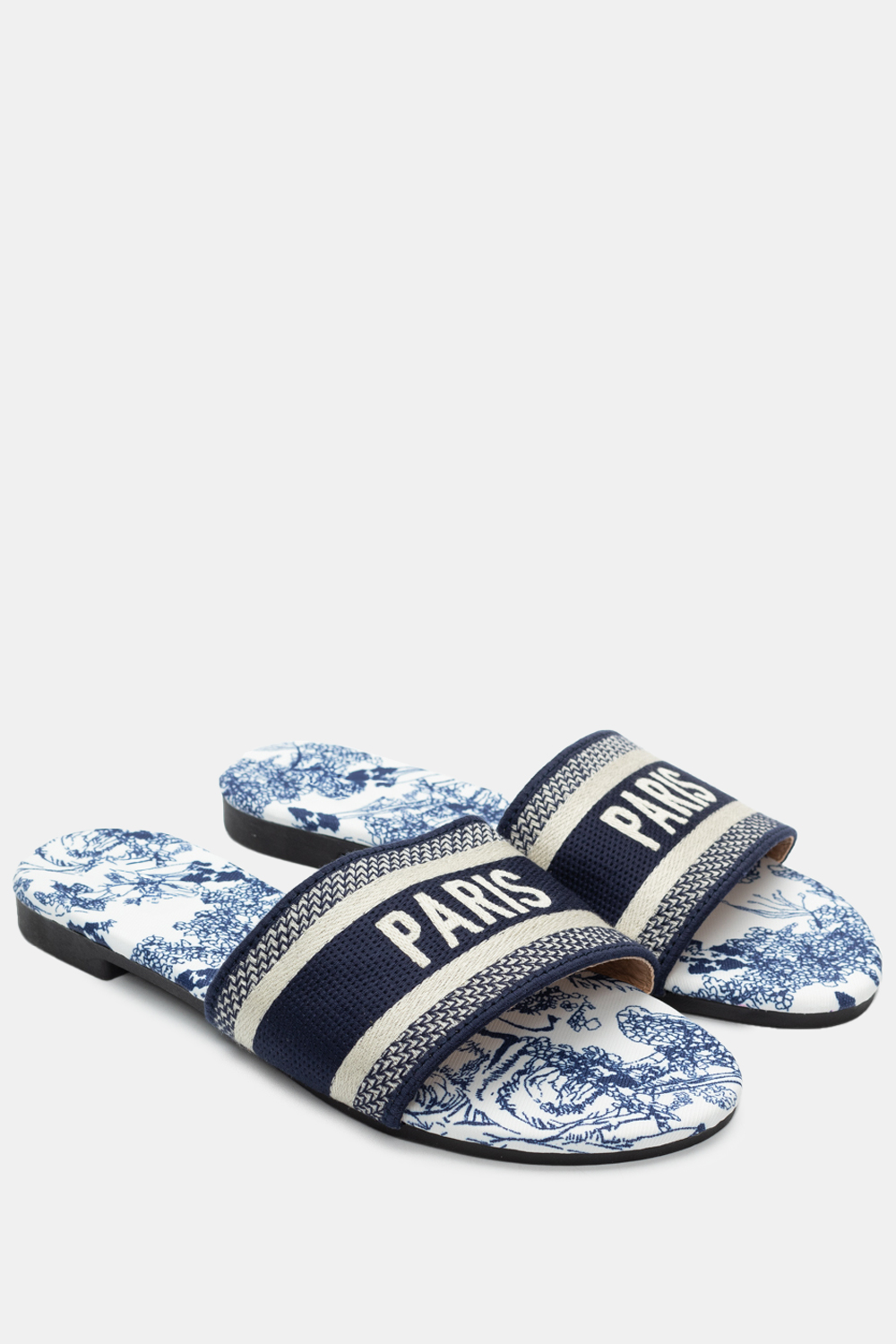 Flat Σανδάλια με Φαρδιά Φάσα - Μπλε