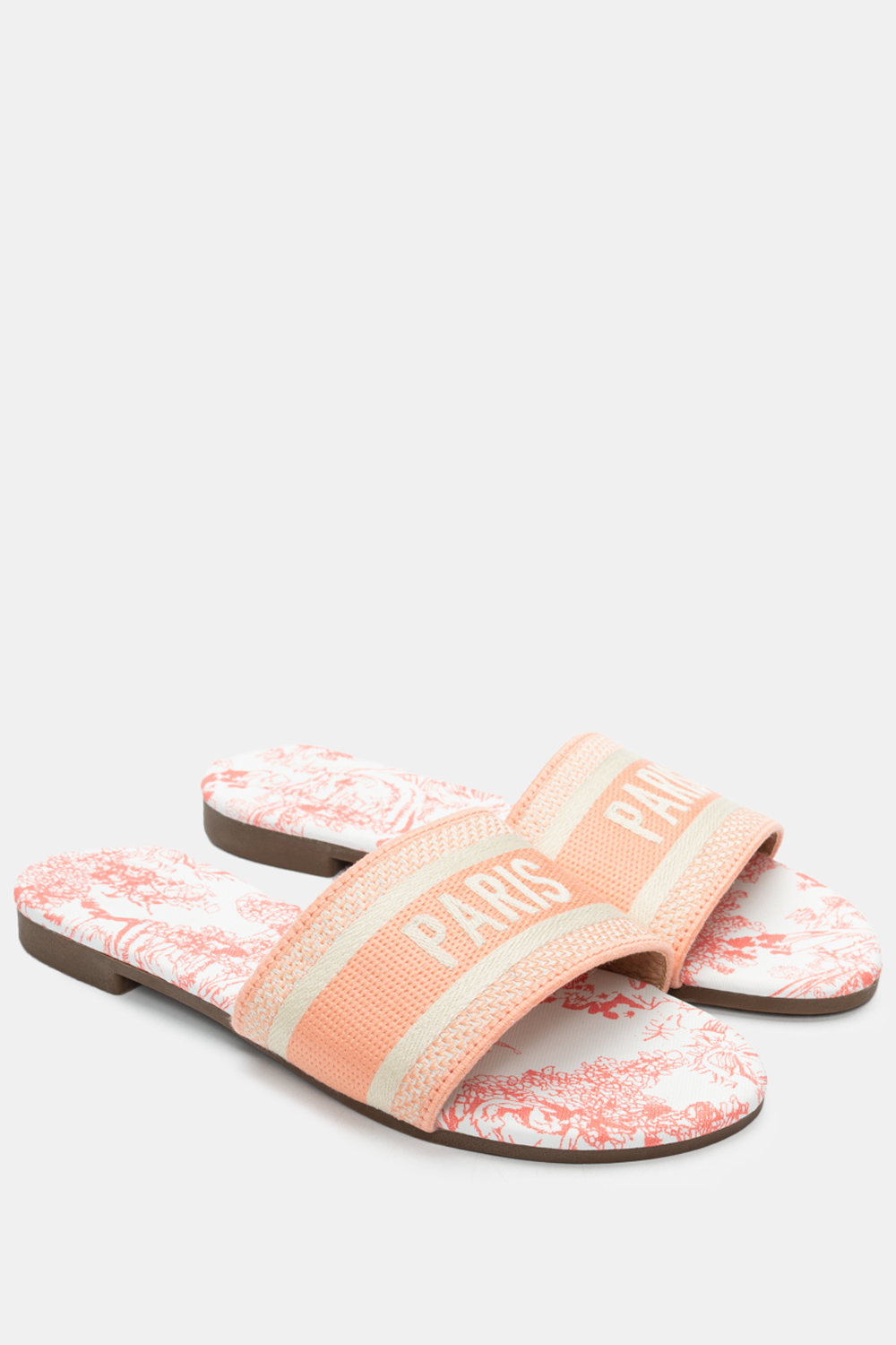 Flat Σανδάλια με Φαρδιά Φάσα - Κοραλί