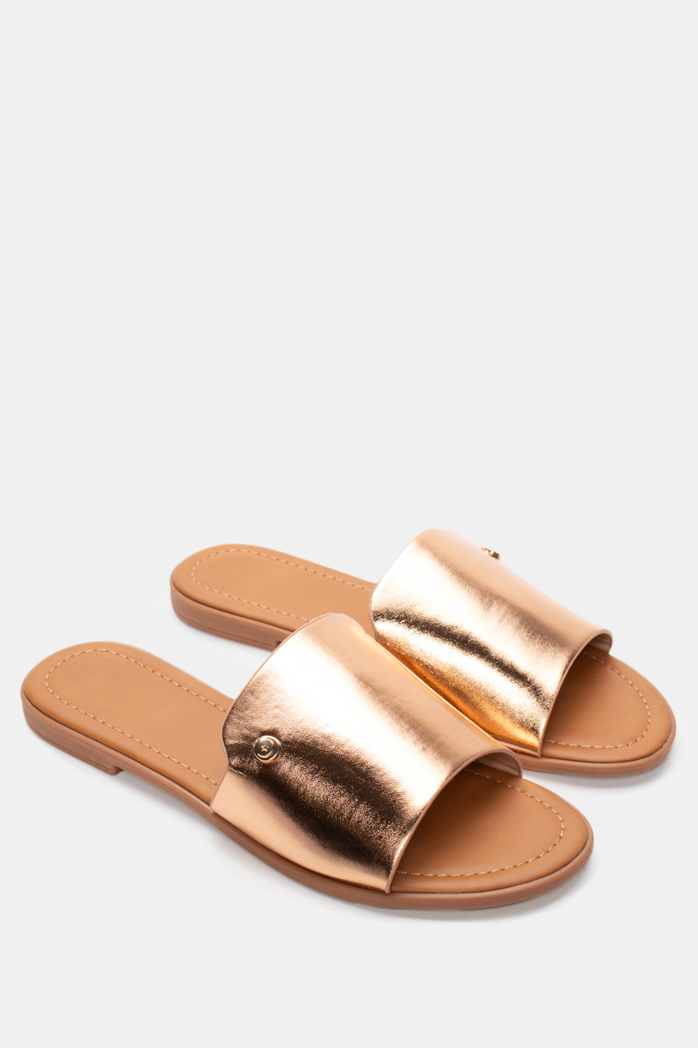 Flat Σανδάλια με Φαρδιά Φάσα - Χαλκός