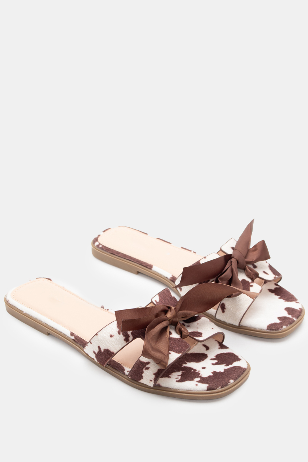 Flat Σανδάλια με Κορδέλα - Καφέ