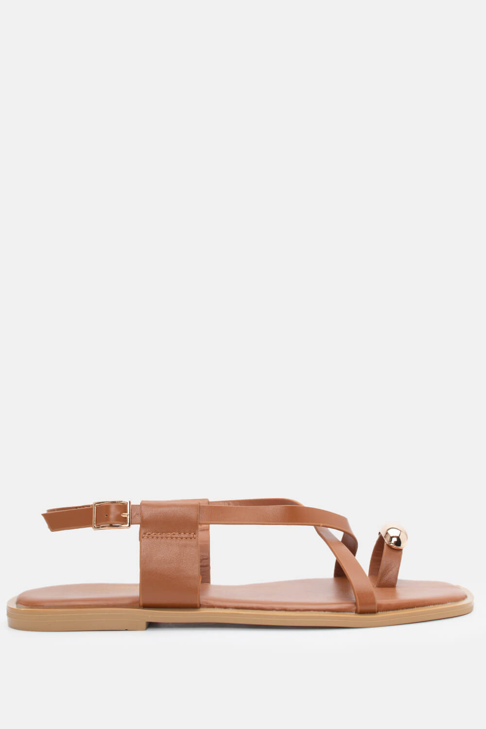 Flat Σανδάλια με Λουράκια - Κάμελ