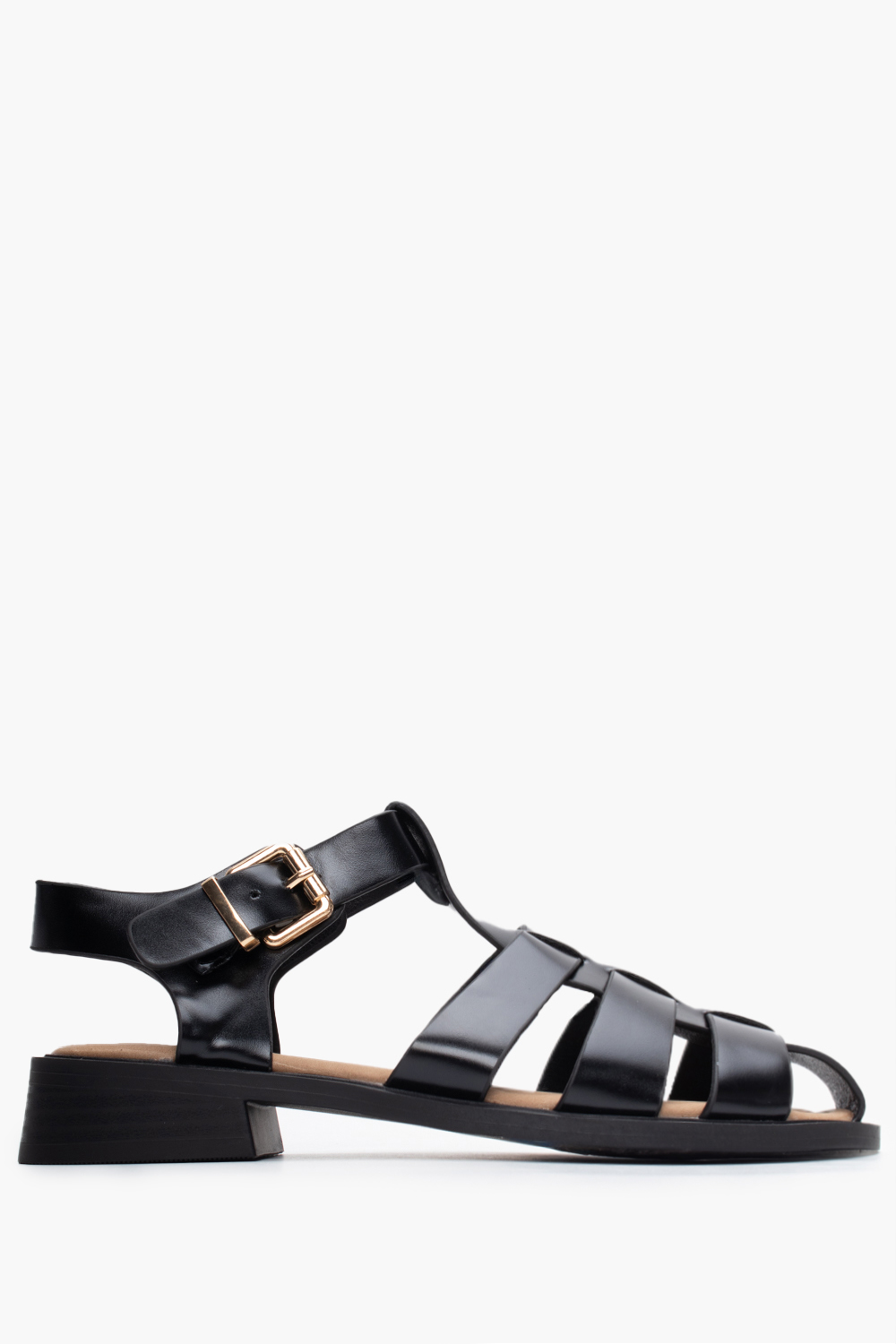 Flat Σανδάλια με Λουράκια - Μαύρο
