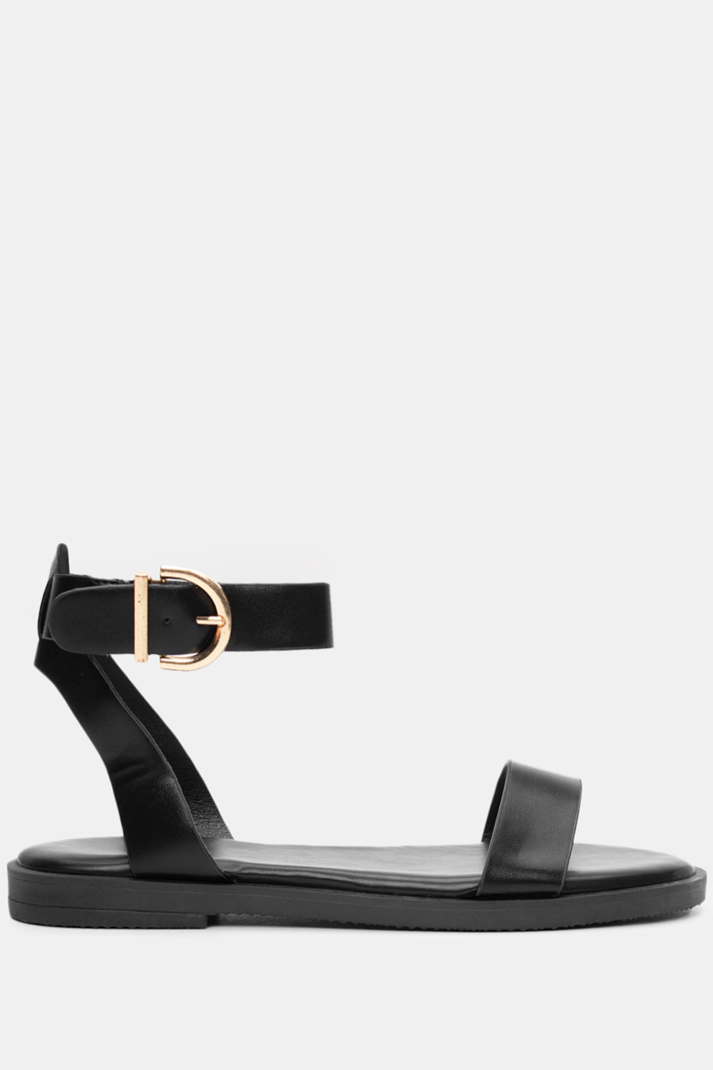 Flat Σανδάλια με Μπαρέτα - Μαύρο