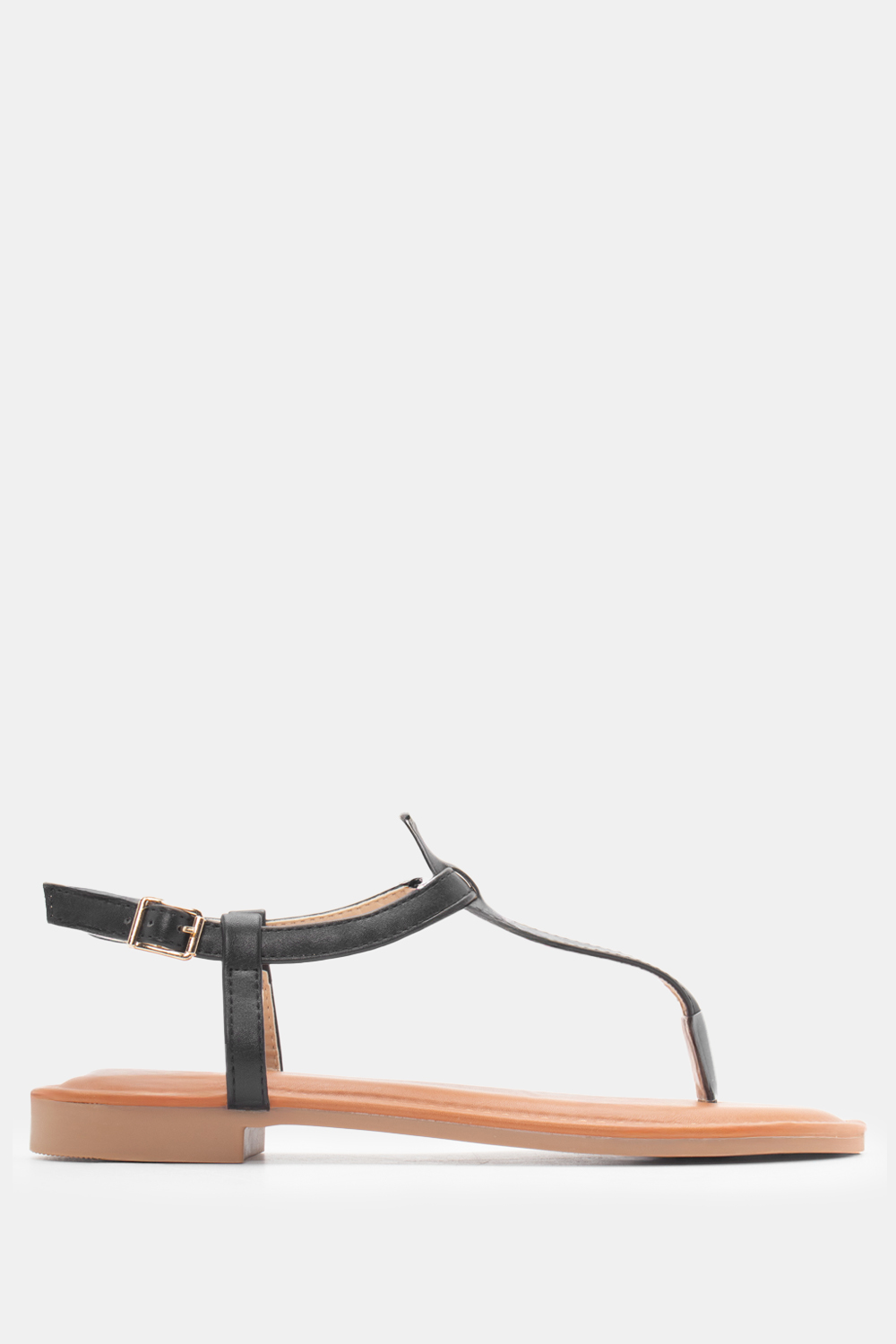 Flat Σανδάλια με Τόκα - Μαύρο