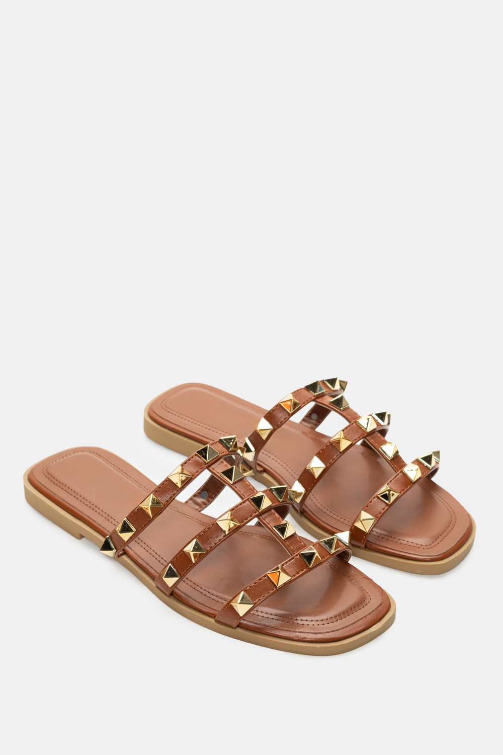 Flat Σανδάλια με Τρουκς - Κάμελ