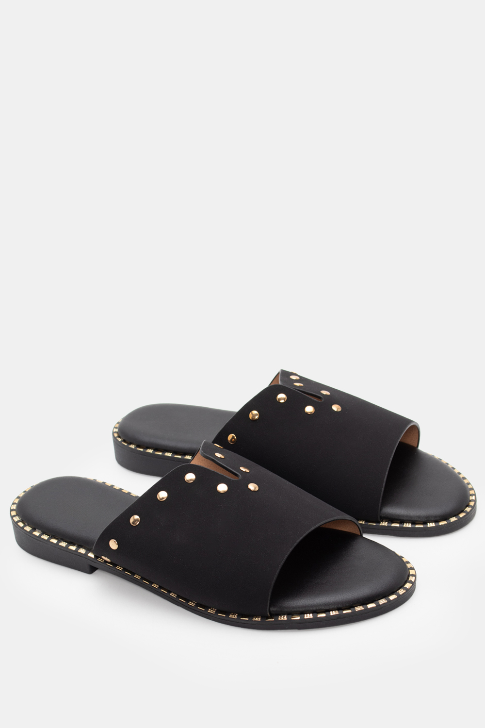 Flat Σανδάλια με Τρουκς - Μαύρο