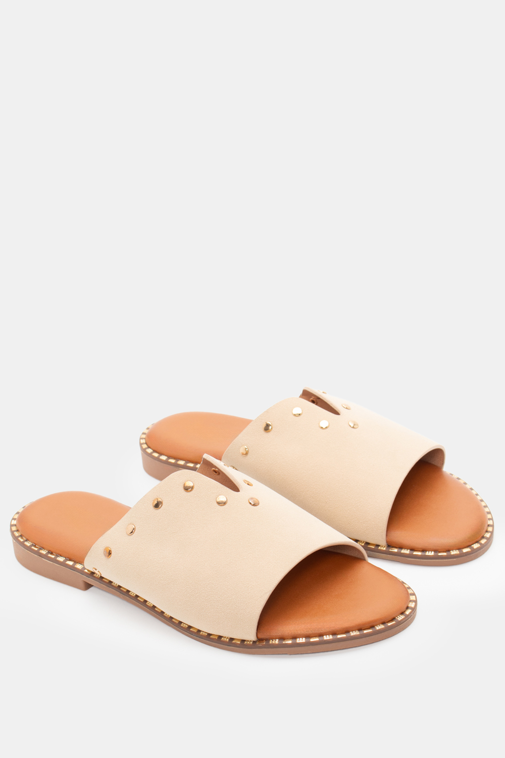 Flat Σανδάλια με Τρουκς - Μπεζ