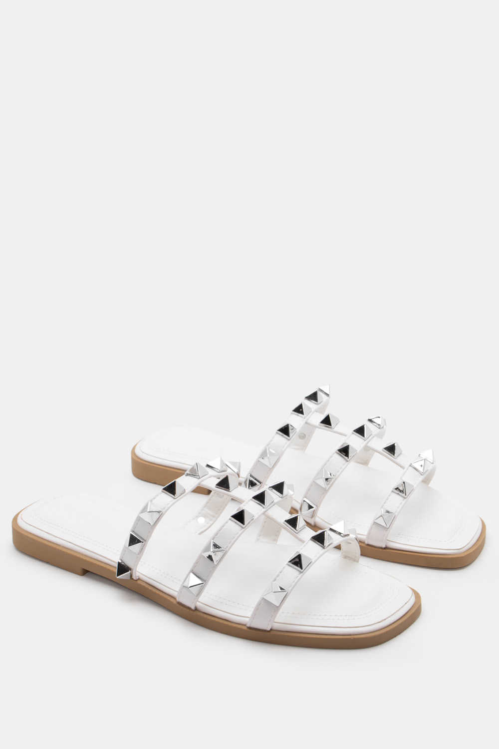 Flat Σανδάλια με Τρουκς - Λευκό