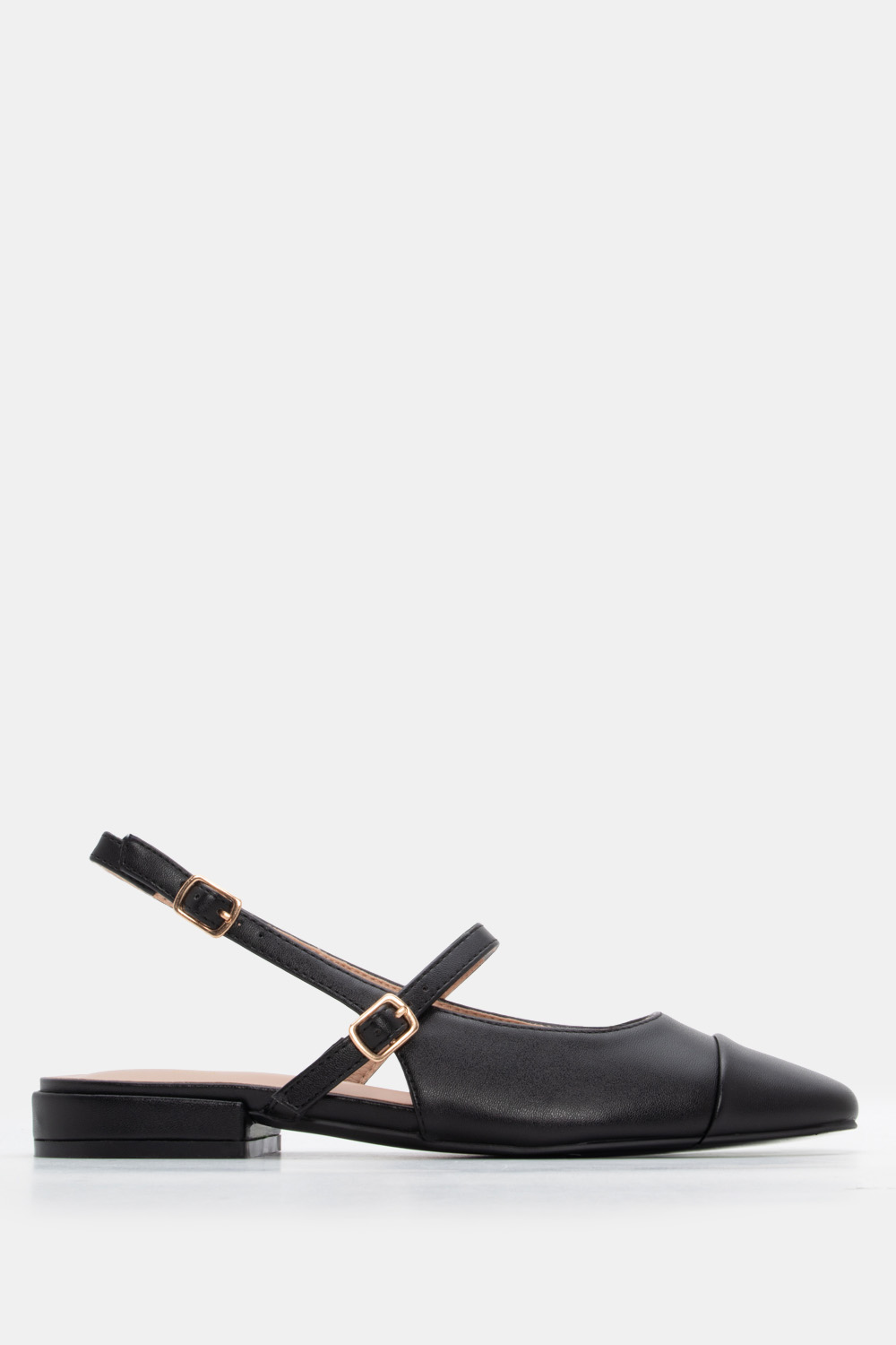 Γοβάκια με Λουράκι & Τόκα - Μαύρο