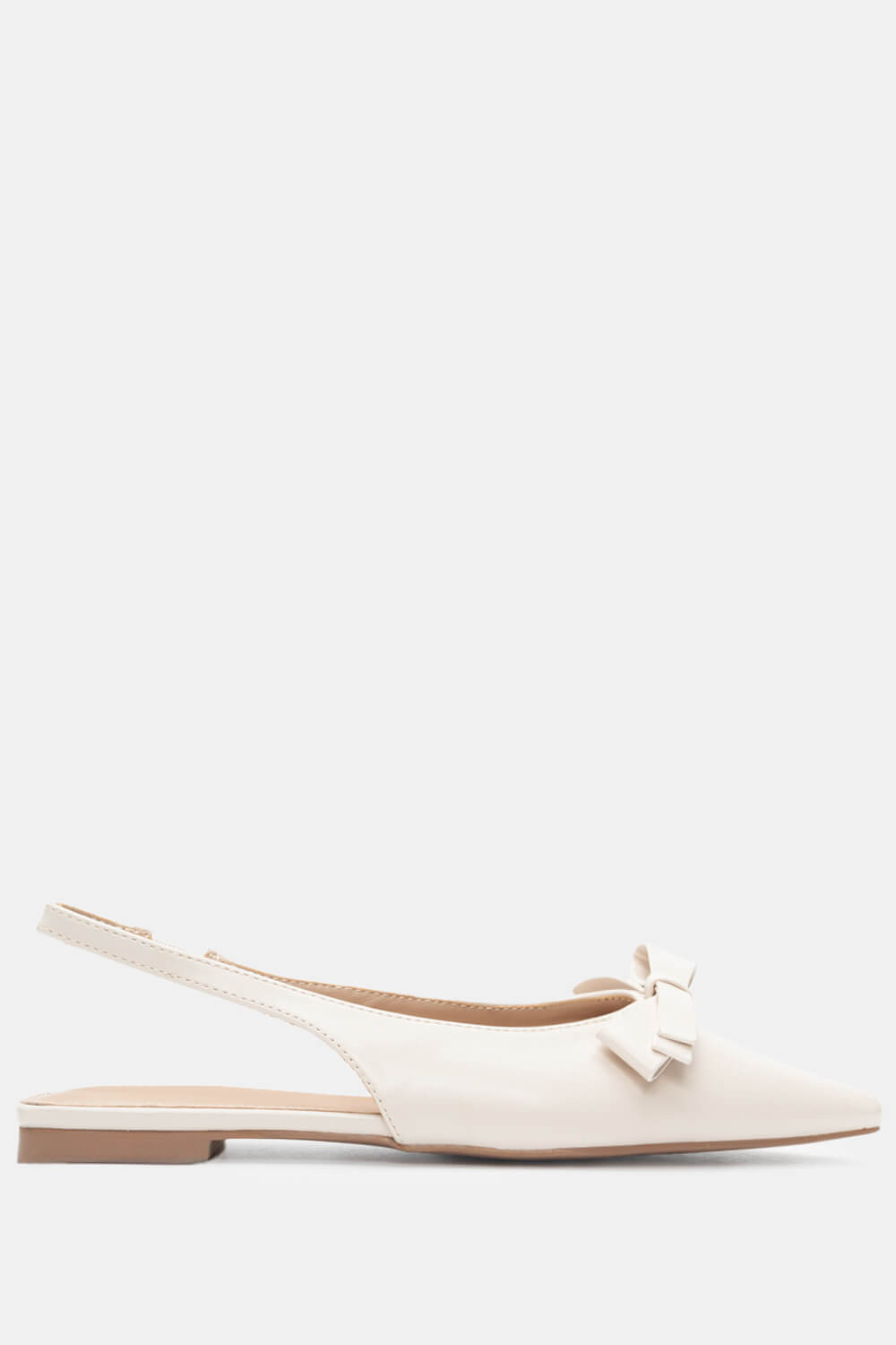 Luigi - ΣΗΜΑΝΤΙΚΟ: Σε περίπτωση διαφοράς τιμής από το κατάστημα ισχύει παντα και μόνο η τιμή του καταστήματος Γοβάκια Μυτερά με Διακοσμητικό Φιόγκο - Μπεζ