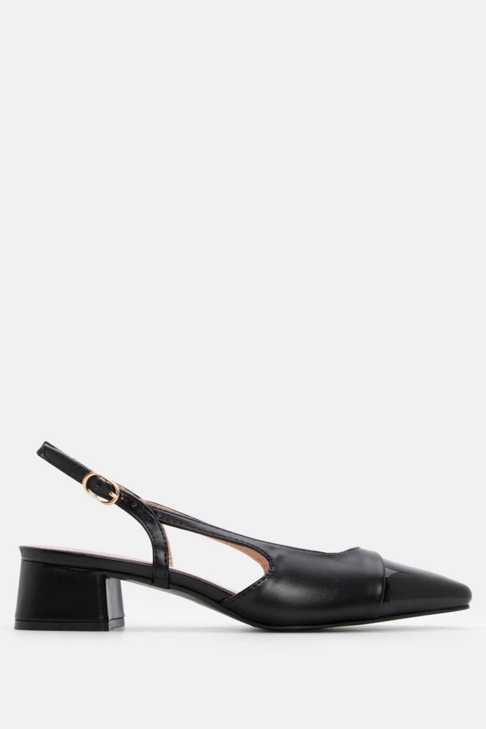 Γοβάκια σε Συνδυασμό Υλικών - Μαύρο