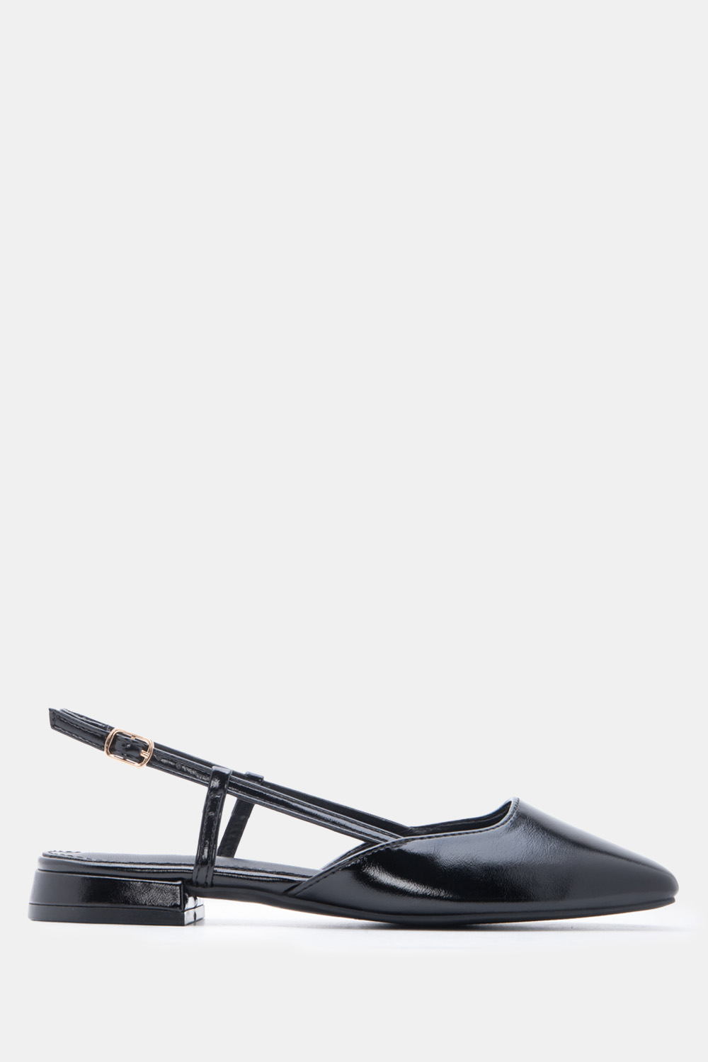 Γοβάκια Slingback με Τόκα - Μαύρο