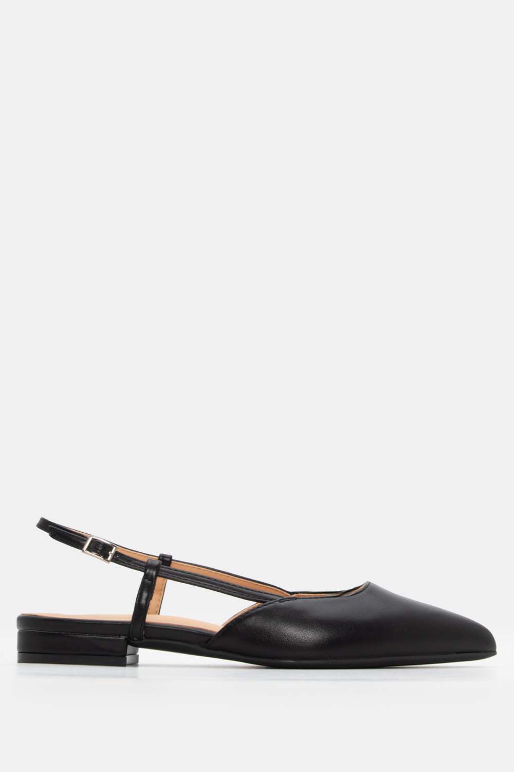Γοβάκια Slingback Μυτερά - Μαύρο