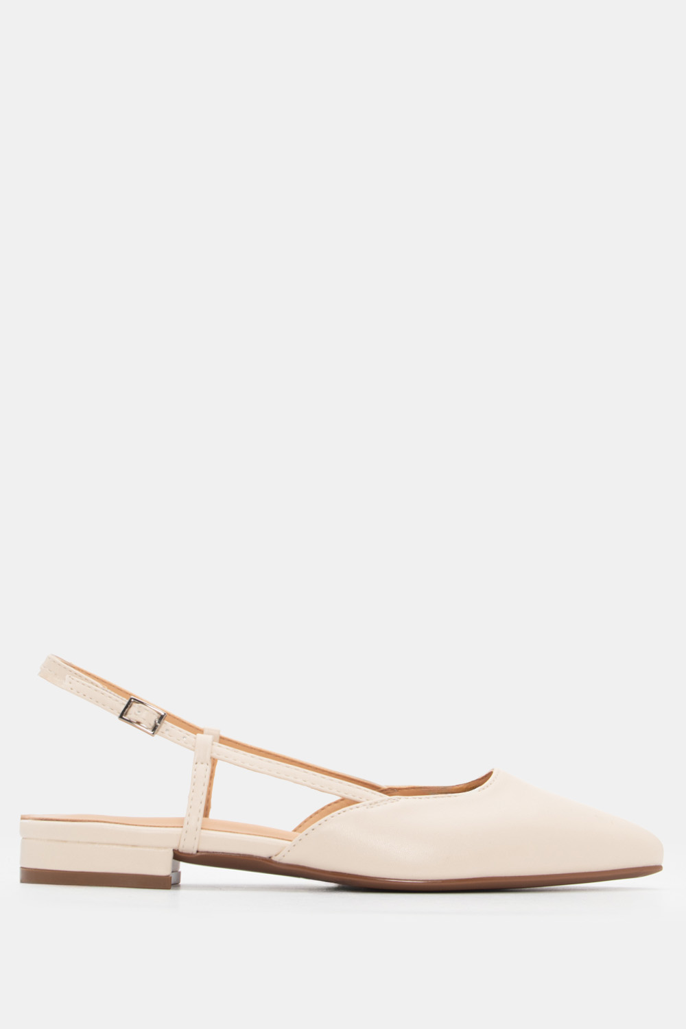 Γοβάκια Slingback Μυτερά - Μπεζ