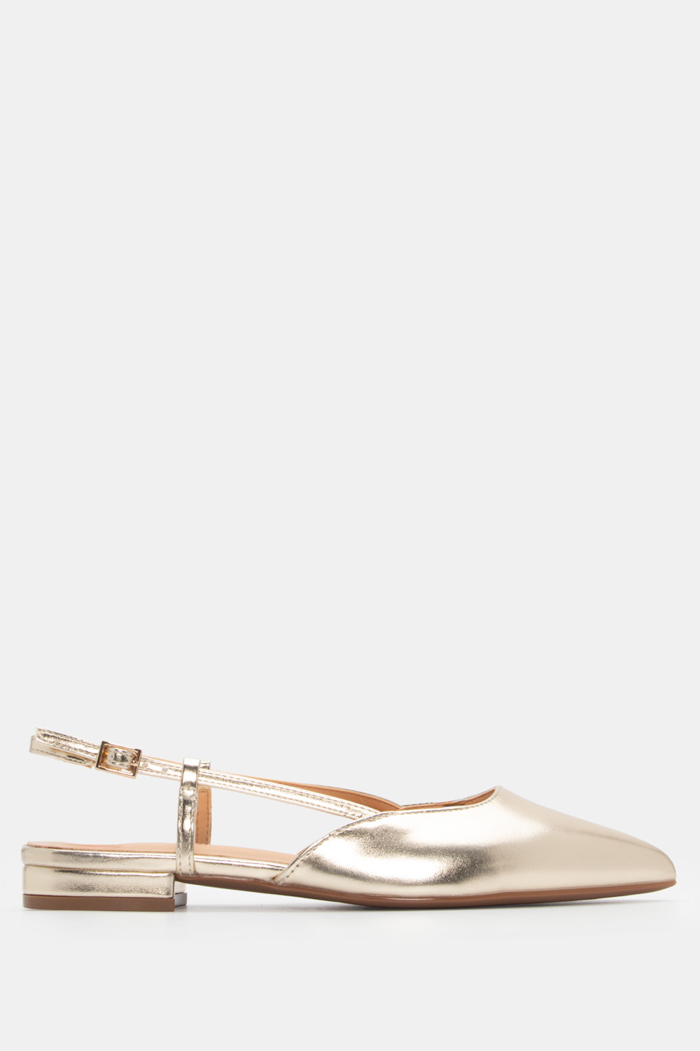 Γοβάκια Slingback Μυτερά - Χρυσό