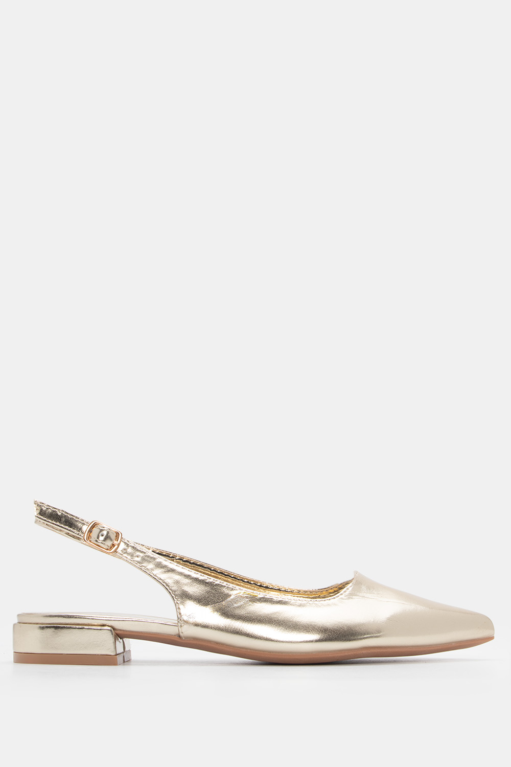 Γοβάκια Slingback Μυτερά - Χρυσό