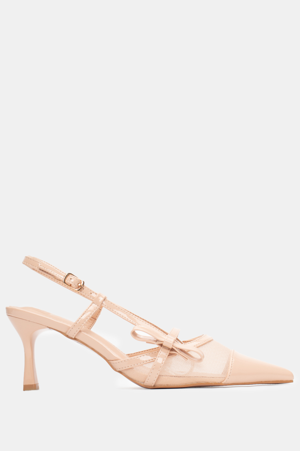 Luigi - ΣΗΜΑΝΤΙΚΟ: Σε περίπτωση διαφοράς τιμής από το κατάστημα ισχύει παντα και μόνο η τιμή του καταστήματος Γόβες See Through & Διακοσμητικό Φιόγκο - Nude