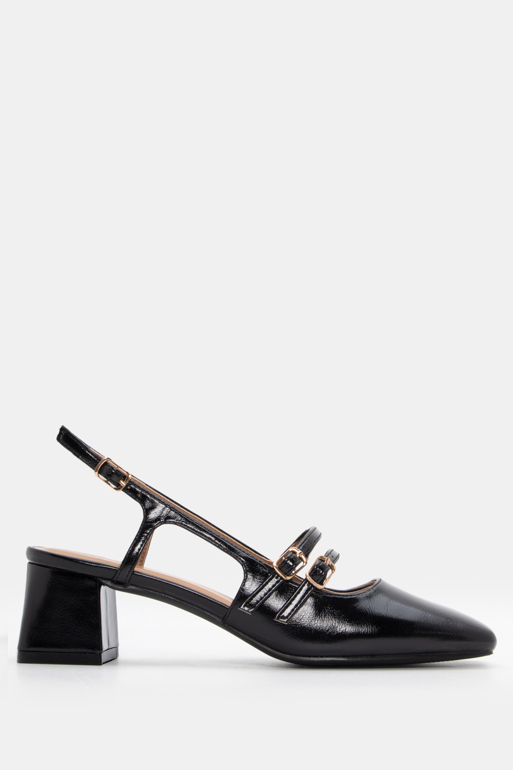 Γόβες με Διπλά Λουράκια - Μαύρο