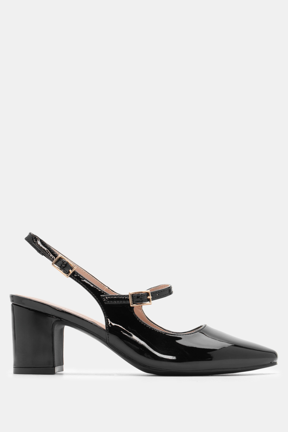 Γόβες με Μπαρέτα - Μαύρο-Λουστρίνι