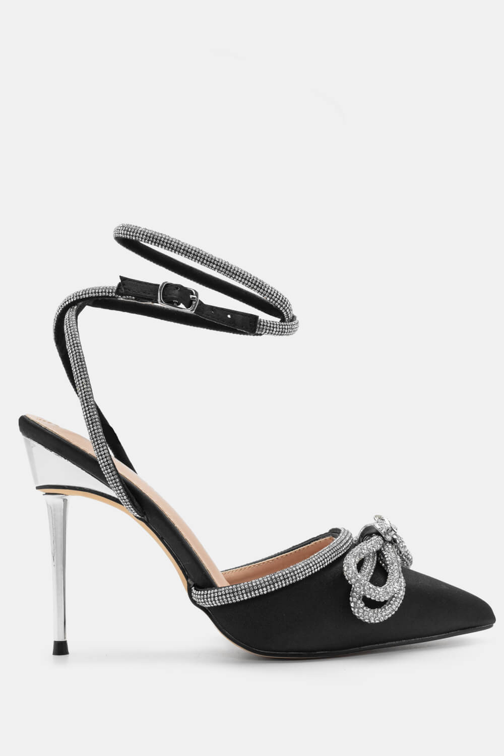 Γόβες με Περιστρεφόμενο Λουράκι & Διακοσμητικό Φιόγκο α