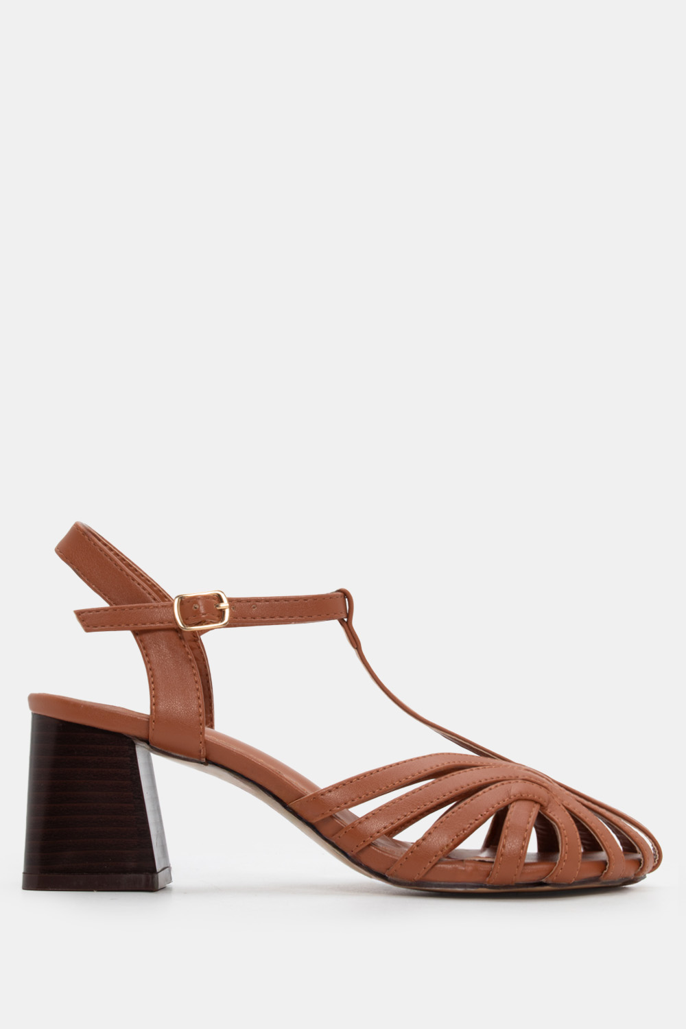 Γόβες με Ρετρό Σχέδιο - Κάμελ