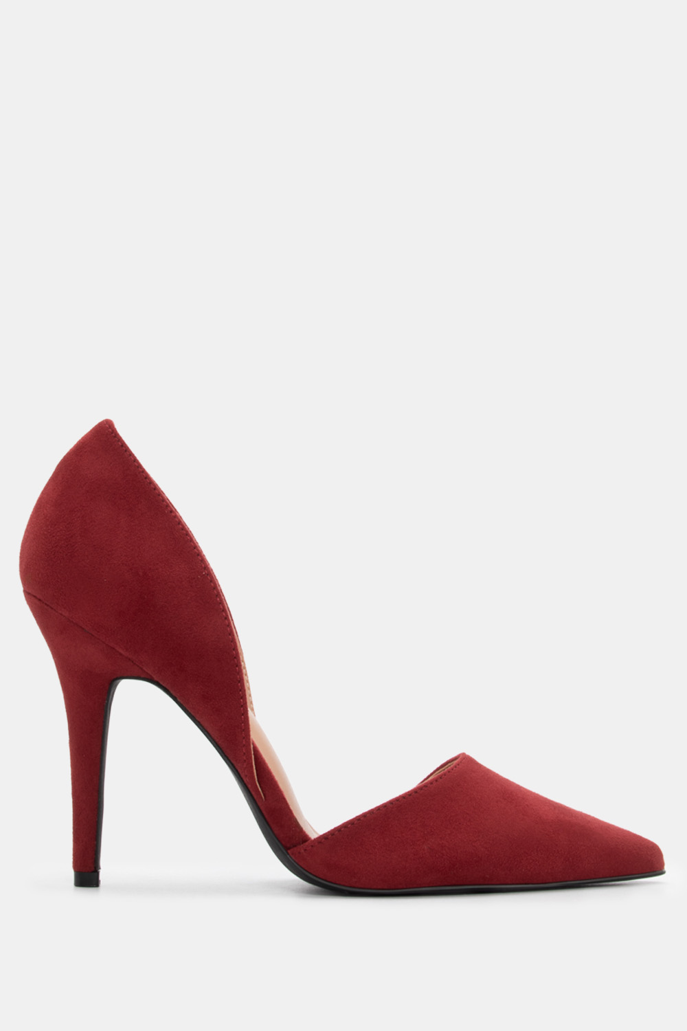 Γόβες Μυτερές με Ανοίγματα Στο Πλάι - Μπορντό