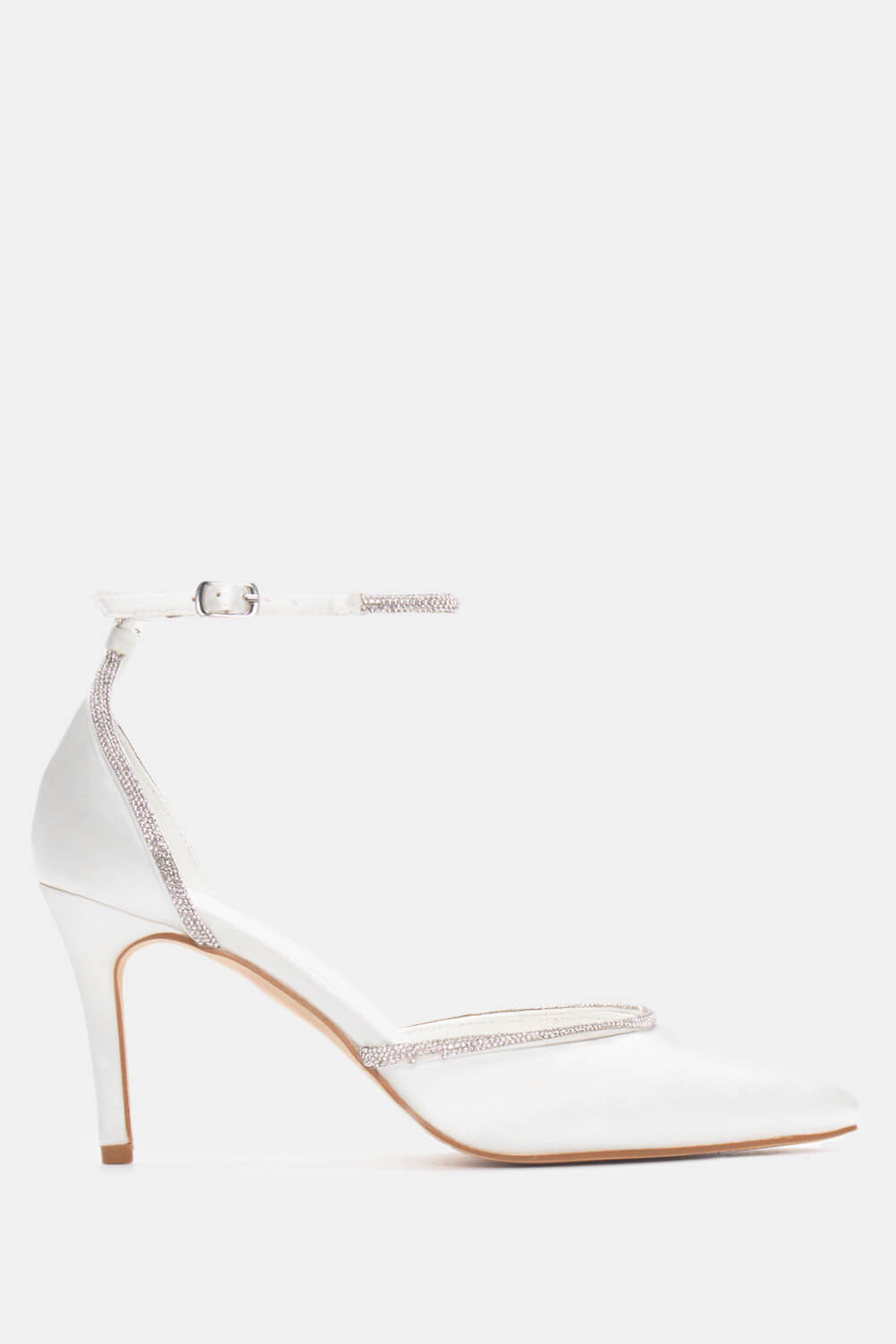 Luigi - ΣΗΜΑΝΤΙΚΟ: Σε περίπτωση διαφοράς τιμής από το κατάστημα ισχύει παντα και μόνο η τιμή του καταστήματος Γόβες Μυτερές με Διακοσμητικά Strass - Λευκό