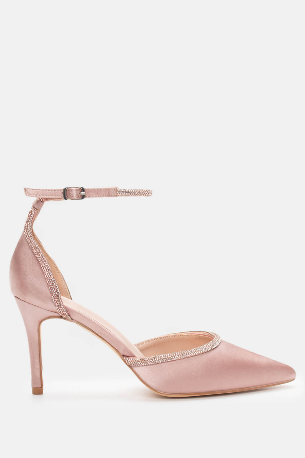 Γόβες Μυτερές με Διακοσμητικά Strass - Χαλκός