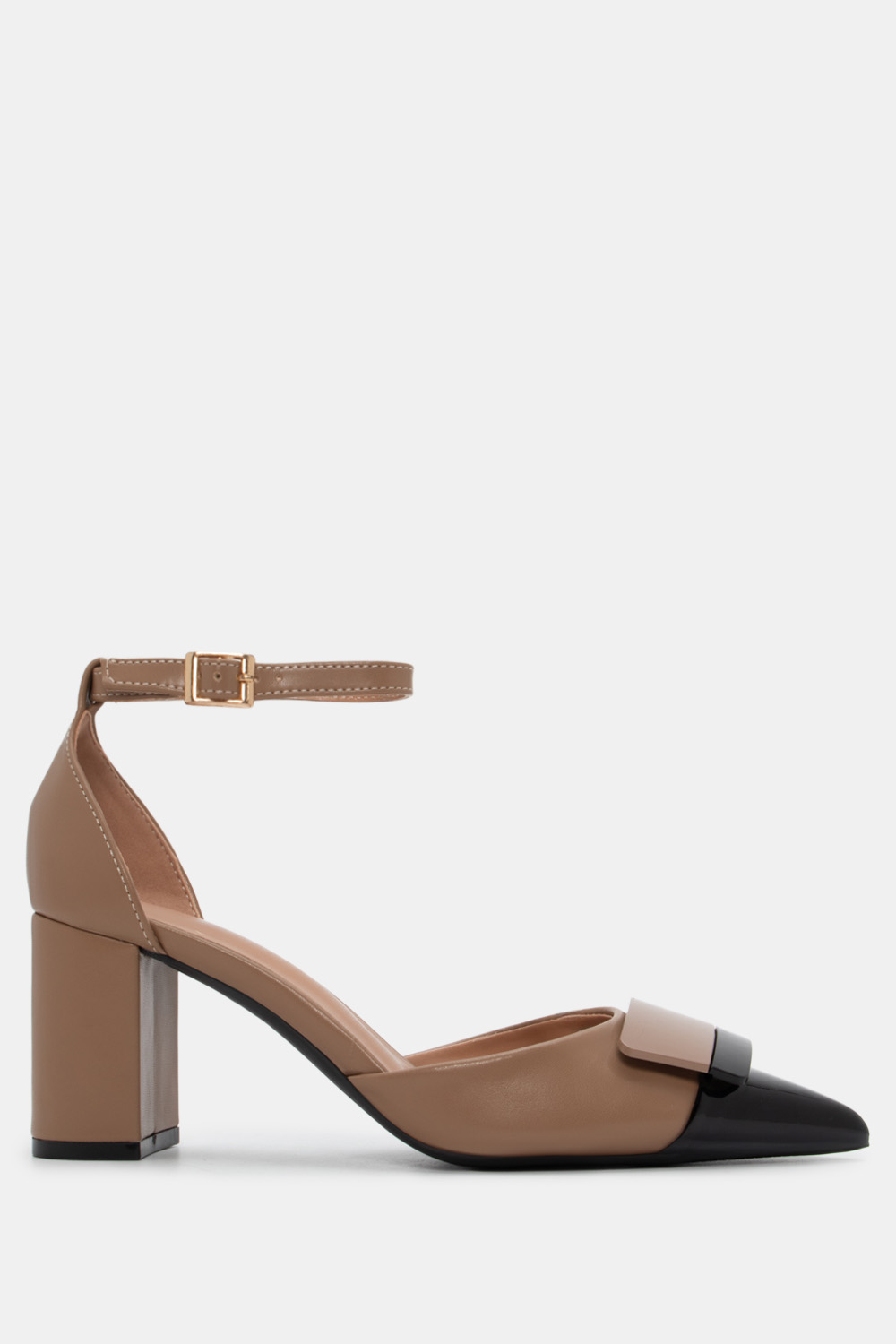 Luigi - ΣΗΜΑΝΤΙΚΟ: Σε περίπτωση διαφοράς τιμής από το κατάστημα ισχύει παντα και μόνο η τιμή του καταστήματος Γόβες Μυτερές με Διακοσμητική Τόκα & Μπαρέτα - Μπεζ-Σκο