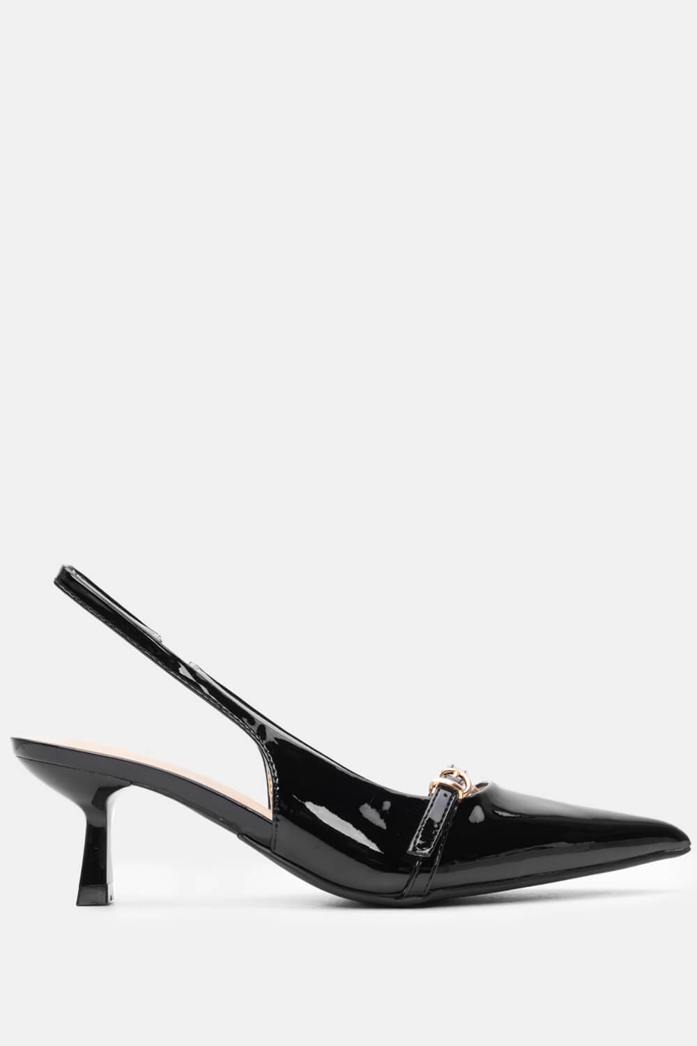 Luigi - ΣΗΜΑΝΤΙΚΟ: Σε περίπτωση διαφοράς τιμής από το κατάστημα ισχύει παντα και μόνο η τιμή του καταστήματος Γόβες Μυτερές με Διακοσμητικό Λουράκι - Μαύρο-Λουστρίνι