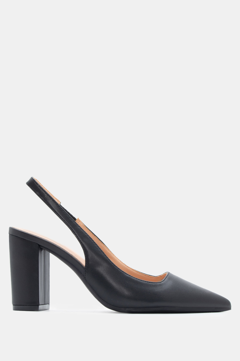 Γόβες Μυτερές με Λάστιχο - Μαύρο-Ματ