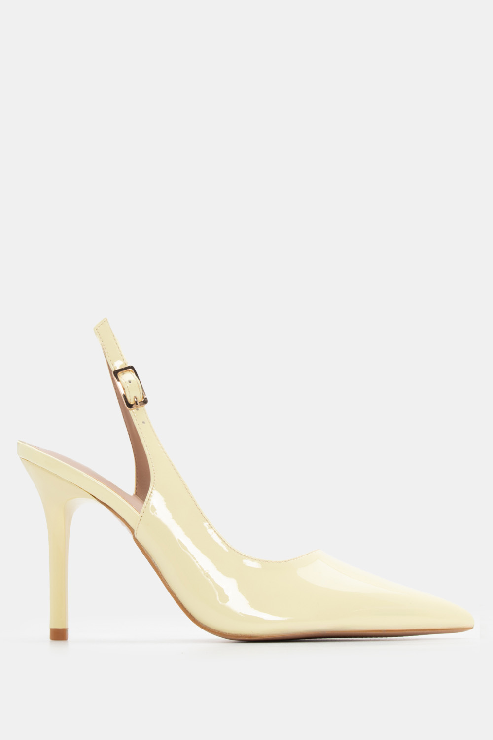 Γόβες Μυτερές Slingback - Κίτρινο