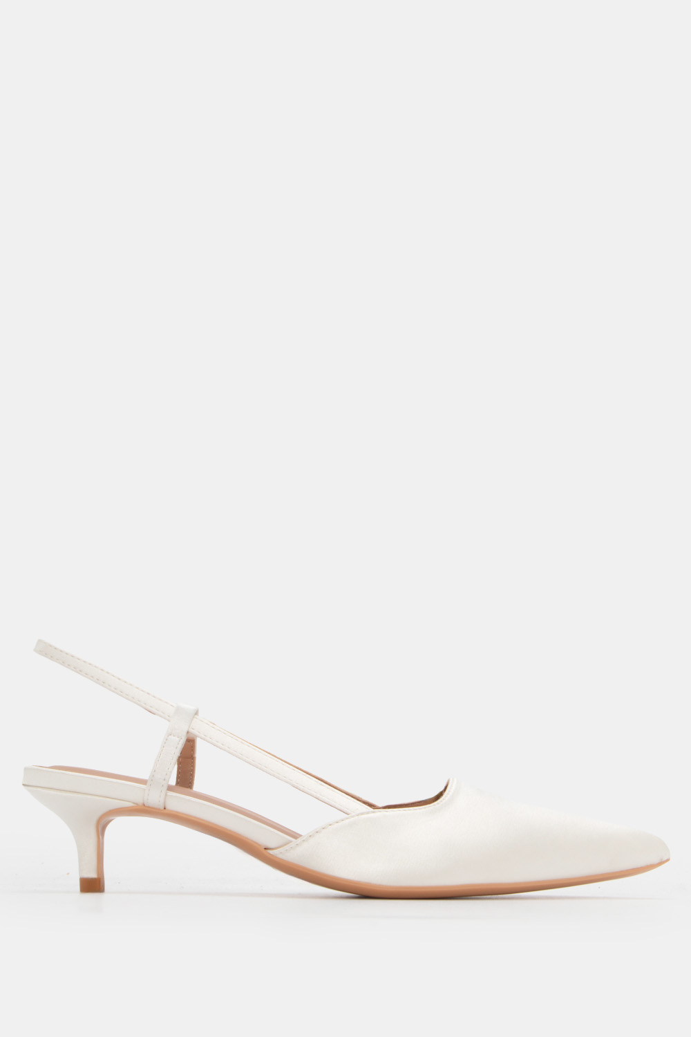 Γόβες Μυτερές Slingback - Λευκό