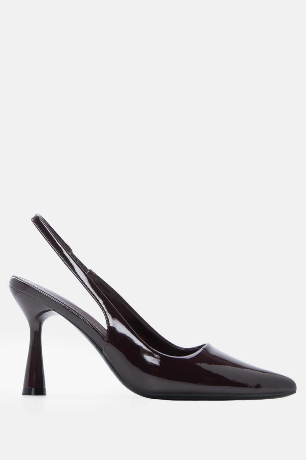 Γόβες Μυτερές Slingback - Καφέ Σκούρο