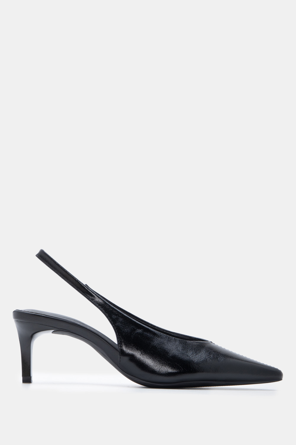 Γόβες Μυτερές Slingback - Μαύρο