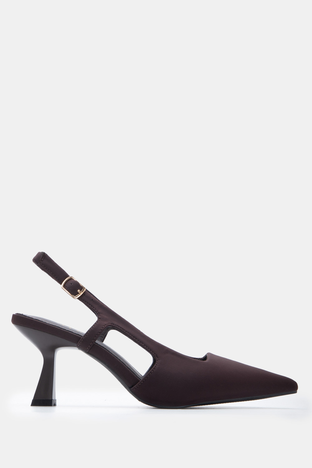 Γόβες Μυτερές Slingback - Καφέ Σκούρο