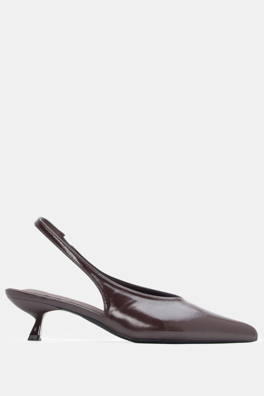 Luigi - ΣΗΜΑΝΤΙΚΟ: Σε περίπτωση διαφοράς τιμής από το κατάστημα ισχύει παντα και μόνο η τιμή του καταστήματος Γόβες Μυτερές Slingback με Λάστιχο - Καφέ Σκούρο