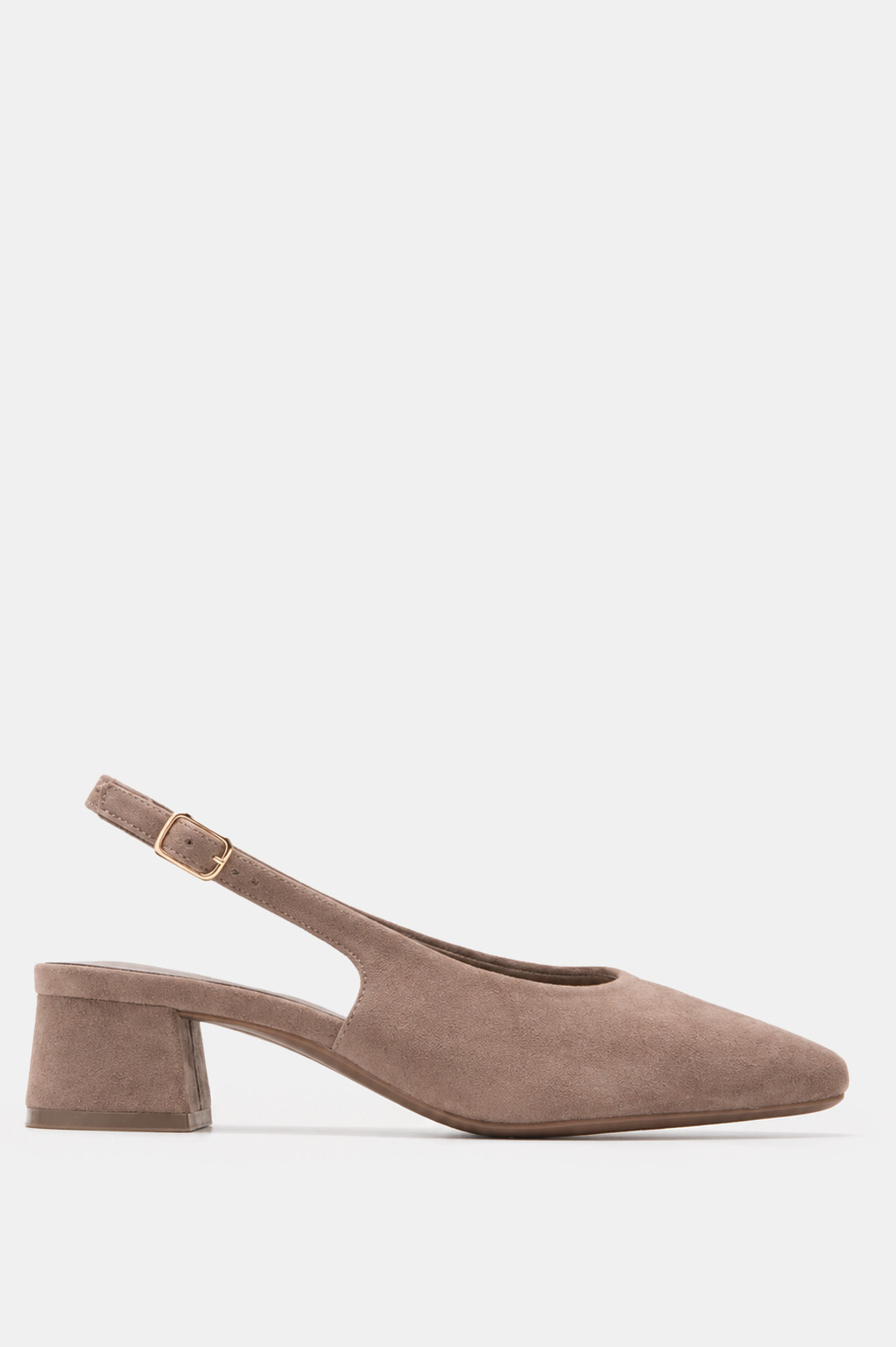 Γόβες Slingback με Τόκα - Μπεζ-Σκούρο