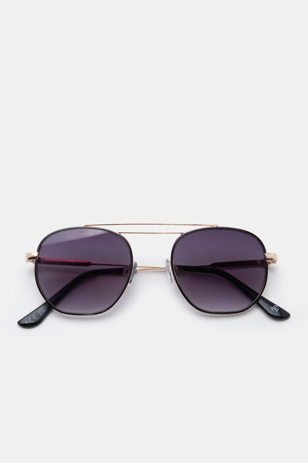 Γυαλιά Ηλιού Double Bridge Modern Aviator - Χρυσό