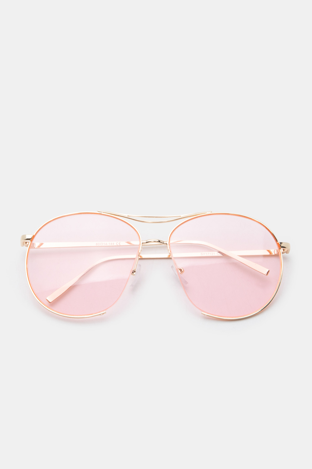 Γυαλιά Ηλιού Candy Rimless Metal Aviator - Ροζ