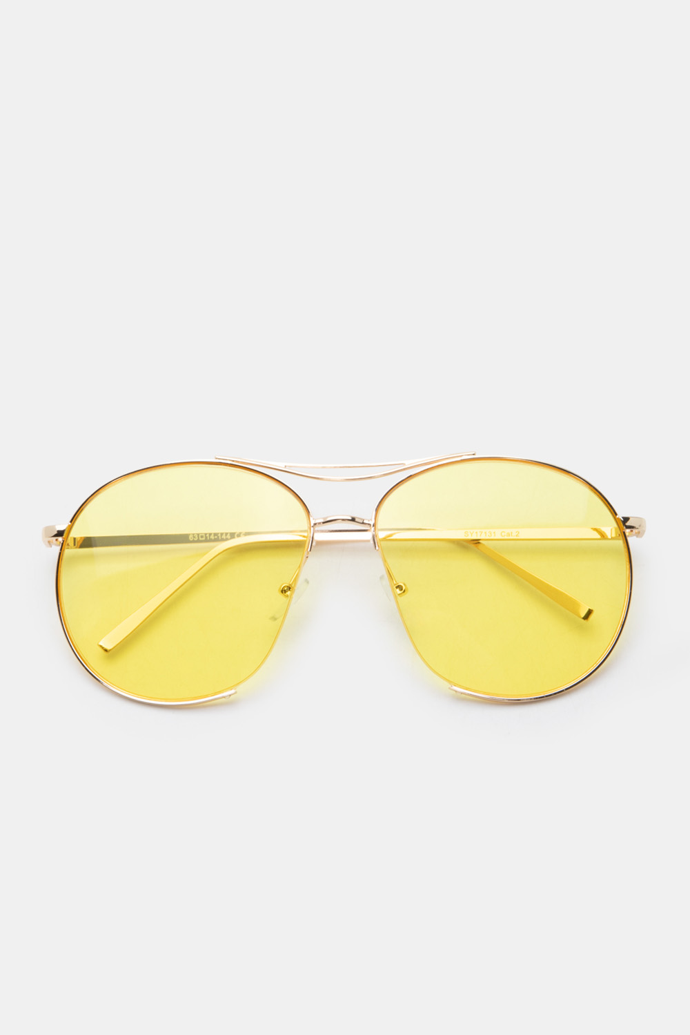 Γυαλιά Ηλιού Candy Rimless Metal Aviator - Κίτρινο