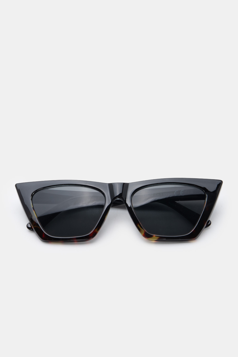 Γυαλιά Ηλιού Cat-Eye Bold Frame Como - Animal Print-Μαύρο