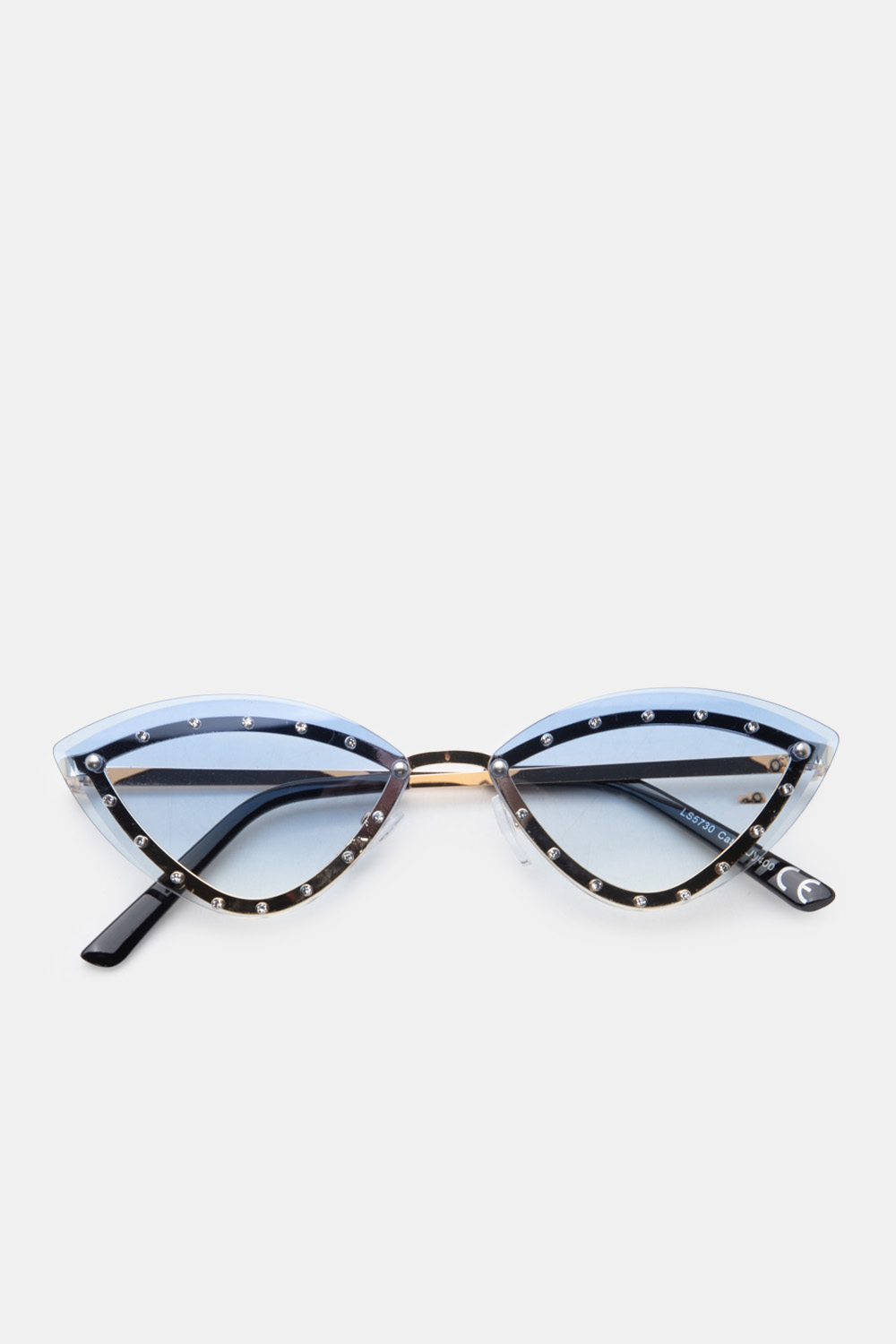 Γυαλιά Ηλιού Cat-Eye Studded Statement Frame - Μπλε