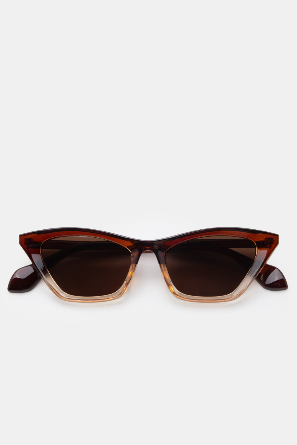 Γυαλιά Ηλίου Bold Cat-eye Fashion Design - Καφέ