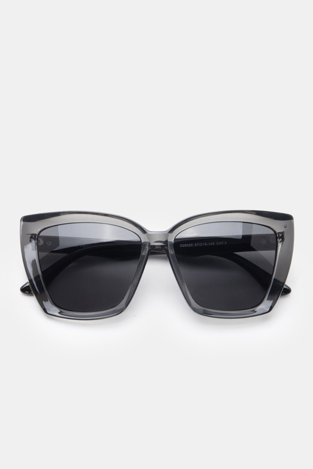 Γυαλιά Ηλιού Oversized Classy Butterfly - Γκρι