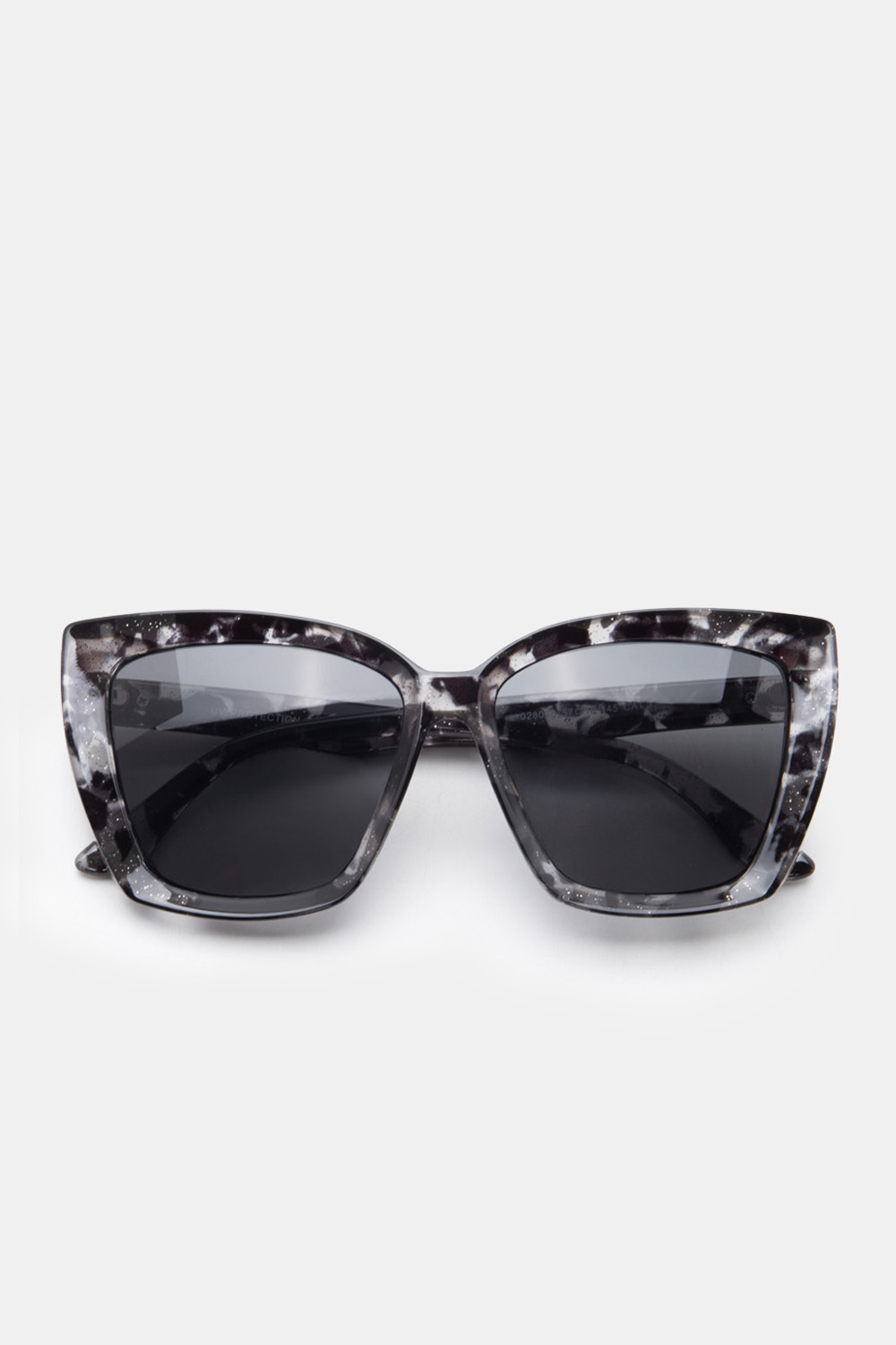 Γυαλιά Ηλιού Oversized Classy Butterfly - Animal Print-Μαύρο
