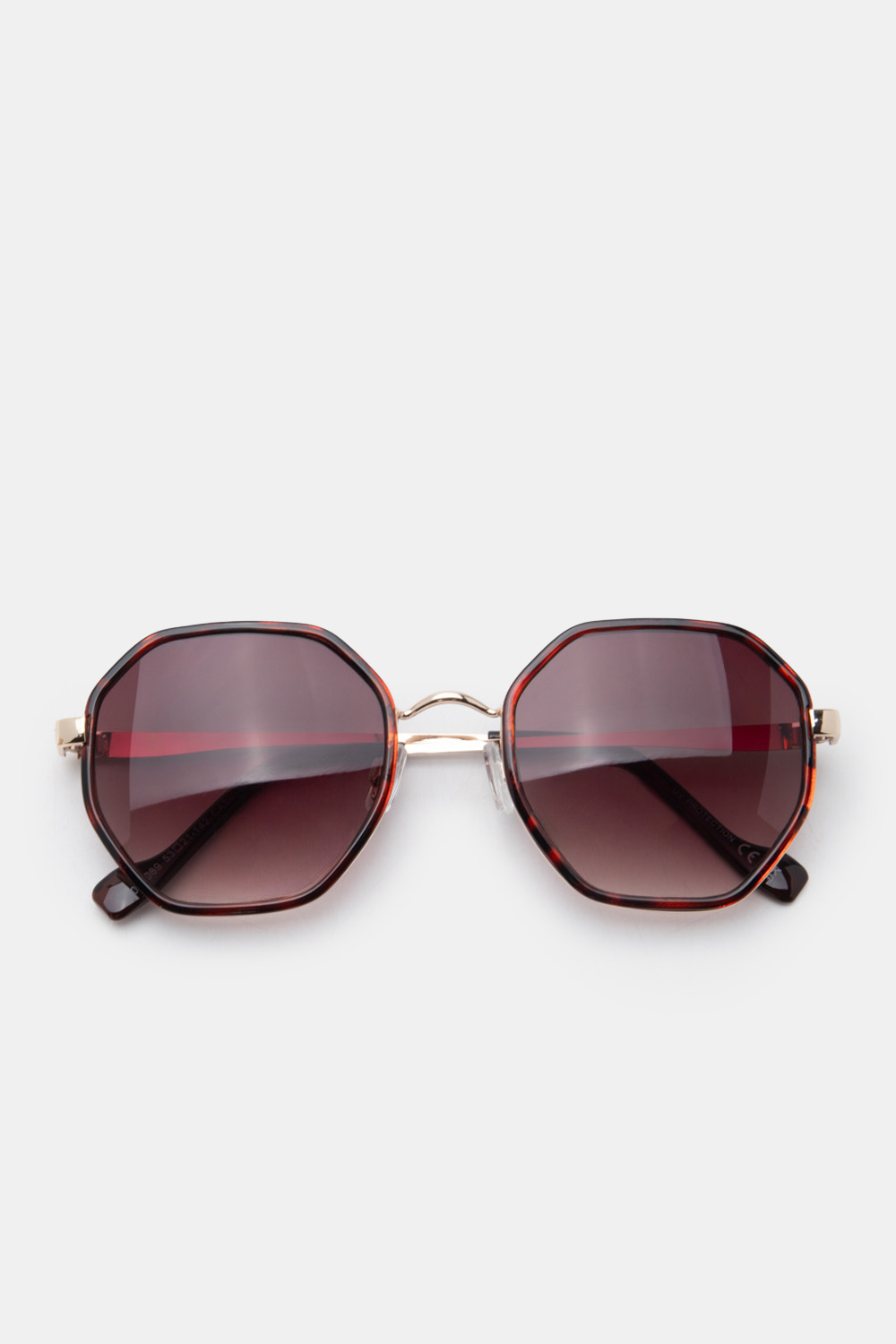 Γυαλία Ηλιού Elegant Geometric Oversize Chic - Μπορντό